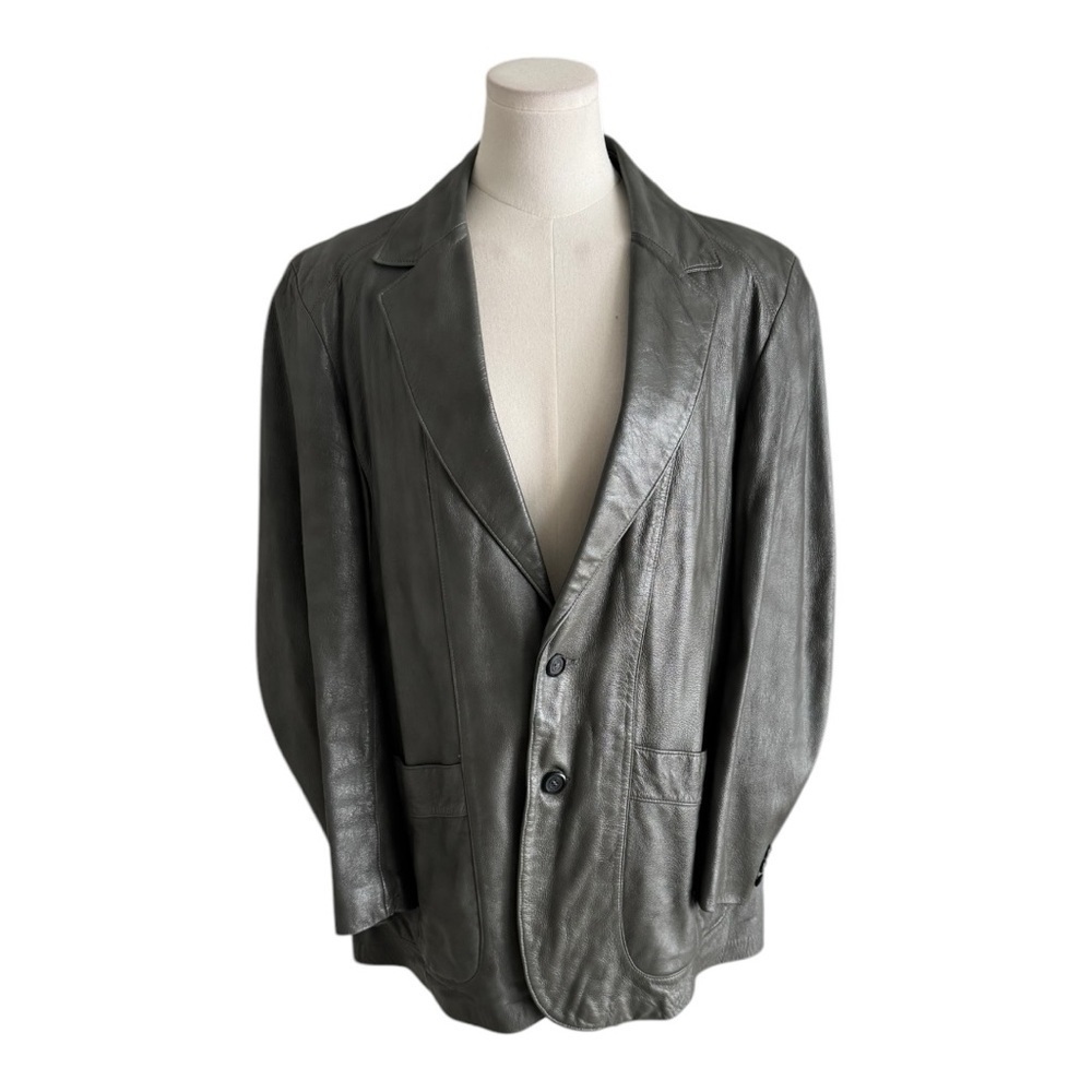 SCULLY Leather Jacket Mens Size 42 Gray Vintage Pockets Western Rodeo Date